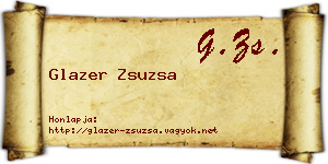 Glazer Zsuzsa névjegykártya